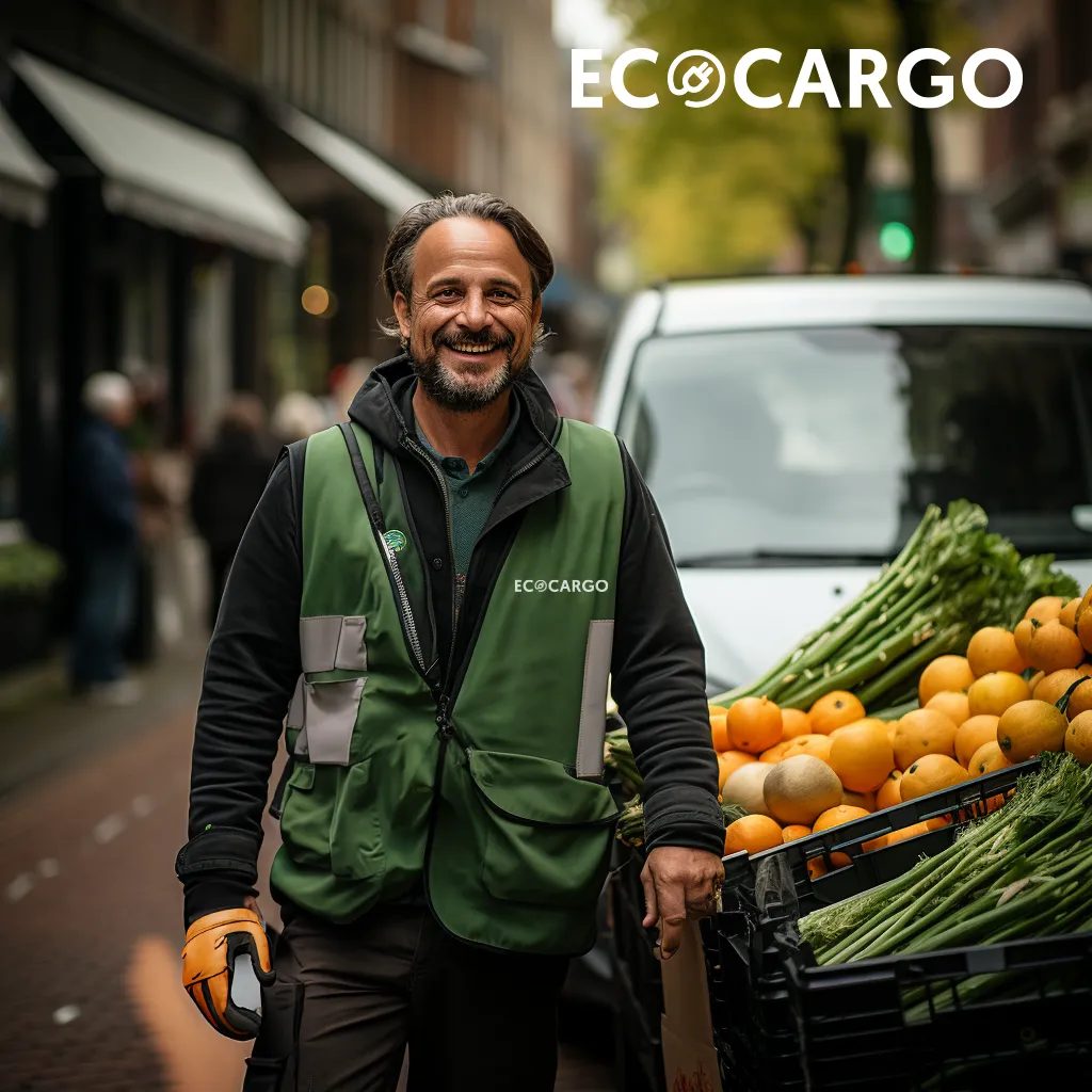 EcoCargo branded guy posing