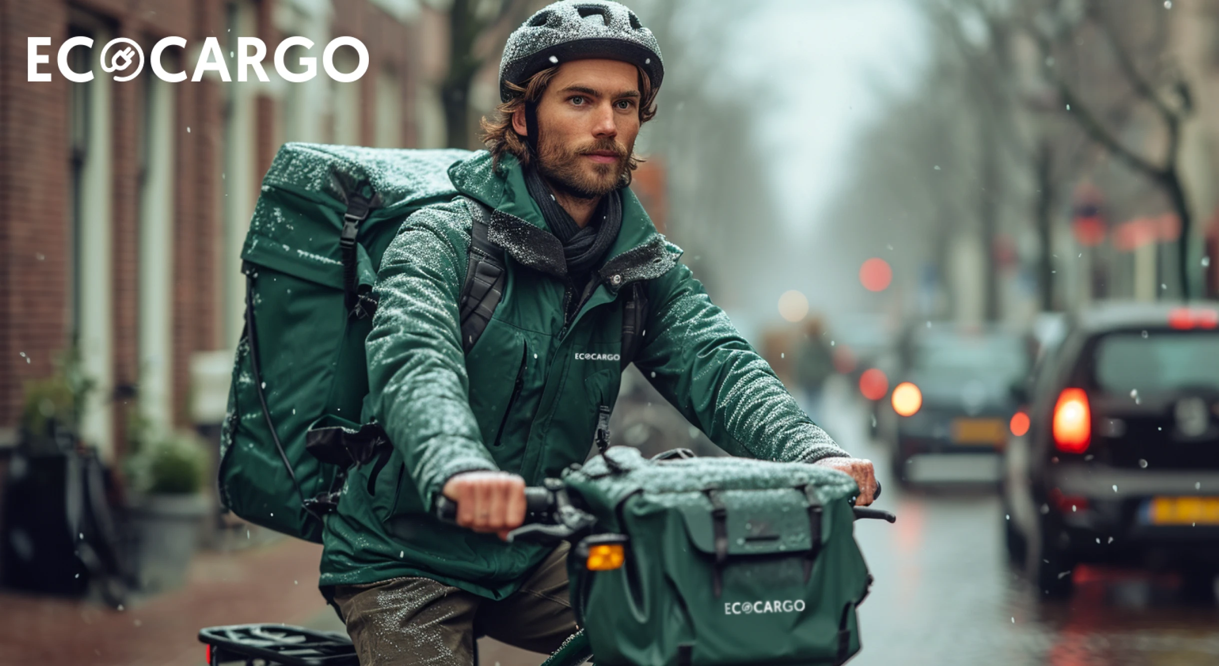 EcoCargo branded delivery guy