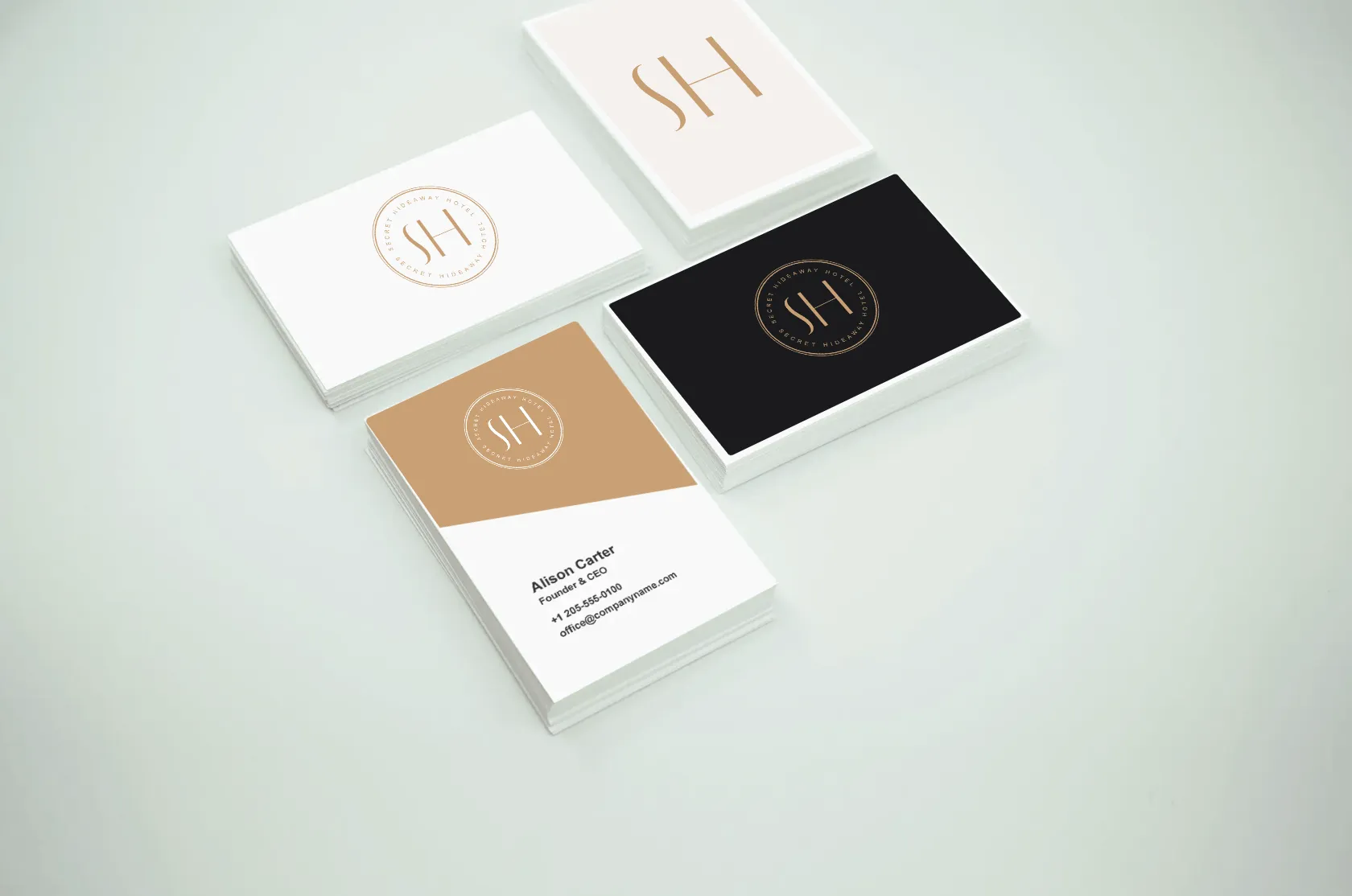 Hotel Secret Hideaway business cards